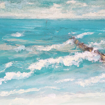 Malerei mit dem Titel "Baltic Sea" von Andreja Soleil, Original-Kunstwerk, Acryl