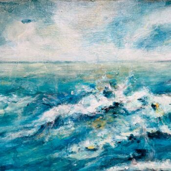 Malerei mit dem Titel "Baltic Seascape" von Andreja Soleil, Original-Kunstwerk, Acryl