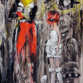 Картина под названием "The girl’s dream a…" - Andrejs Bovtovičs, Подлинное произведение искусства, Акрил Установлен на Дерев…