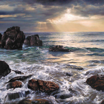 Painting titled "sea.jpg" by Andre Kazarian, Original Artwork, Oil