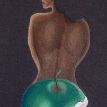 Painting titled "La Pomme, Julie." by André Lerot, Original Artwork