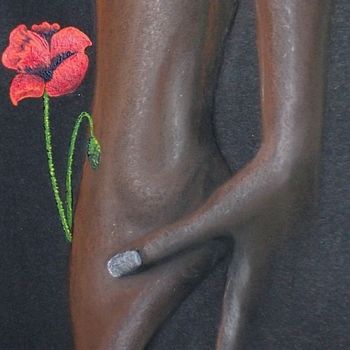Painting titled "Coquelicot d'Elle -…" by André Lerot, Original Artwork