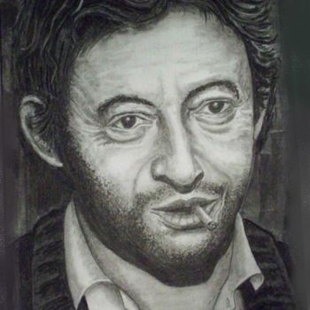 Peinture intitulée "Gainsbourg Serge." par André Lerot, Œuvre d'art originale