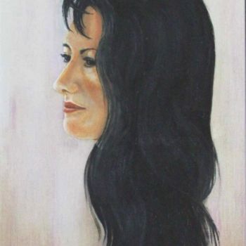Painting titled "Nathalie" by André Lerot, Original Artwork, Oil