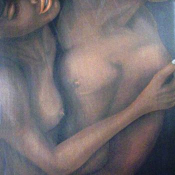 Peinture intitulée "Elle et Lui" par André Lerot, Œuvre d'art originale, Huile