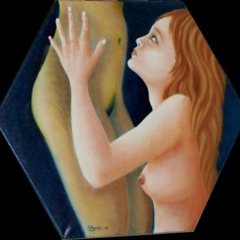 Картина под названием "Plaisir d'Elles" - André Lerot, Подлинное произведение искусства, Масло
