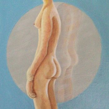 Painting titled "Reflet" by André Lerot, Original Artwork, Oil