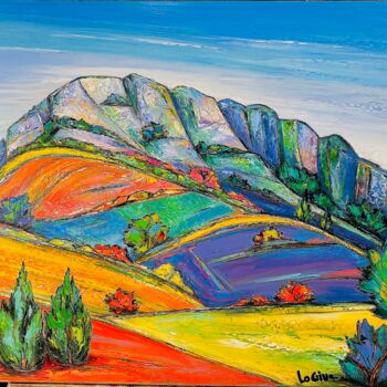 Painting titled "SAINTE VICTOIRE" by Andre Lo   Giudice, Original Artwork, Oil