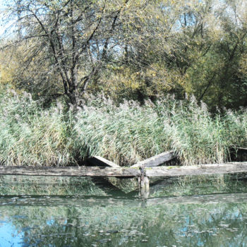 Photography titled "Le long du Canal du…" by André Martin, Original Artwork, Digital Photography Mounted on Other rigid panel