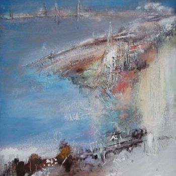 Painting titled "Paysage 6" by André Quétard, Original Artwork