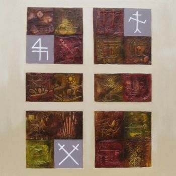 Painting titled "09 - 3 signes" by André Quétard, Original Artwork