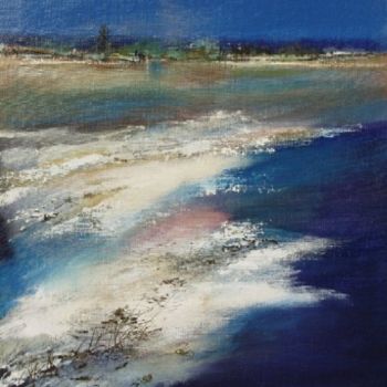 Pittura intitolato "Bancs de sable" da André Quétard, Opera d'arte originale