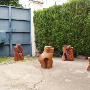 "sculptures-bois.jpg" başlıklı Heykel André Quétard tarafından, Orijinal sanat, Ahşap