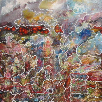 Peinture intitulée "14-puzzle-1970-2014…" par André Quétard, Œuvre d'art originale, Huile