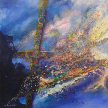 Картина под названием "12-figabstion-38-80…" - André Quétard, Подлинное произведение искусства, Акрил