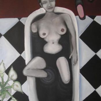 Картина под названием "Le bain" - Andre Rippert, Подлинное произведение искусства
