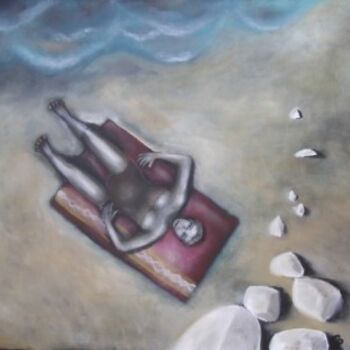 绘画 标题为“la plage” 由Andre Rippert, 原创艺术品, 油