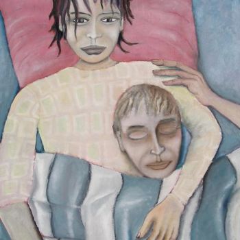 Peinture intitulée "Insomnie" par Andre Rippert, Œuvre d'art originale, Huile