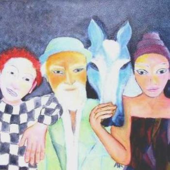 Pittura intitolato "l'équipe" da Andre Rippert, Opera d'arte originale, Olio