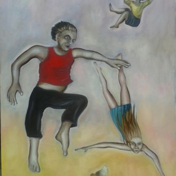Peinture intitulée "chutes-libres.jpg" par Andre Rippert, Œuvre d'art originale, Huile