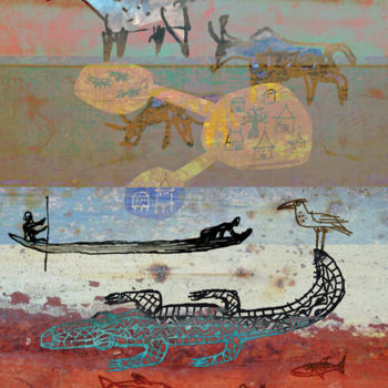 Grafika cyfrowa / sztuka generowana cyfrowo zatytułowany „Samburu.jpg” autorstwa André Rollet, Oryginalna praca, Malarstwo c…