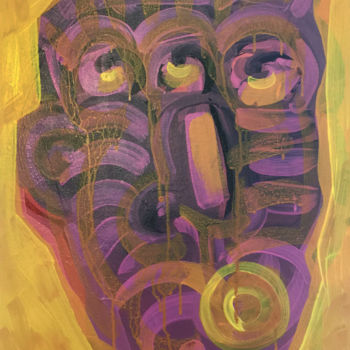 Painting titled "3rd eye man" by Andres A J R, Original Artwork, Acrylic