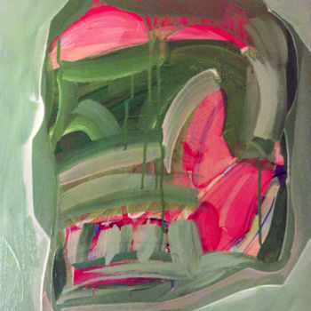 Painting titled "green-head.jpg" by Andres A J R, Original Artwork, Acrylic