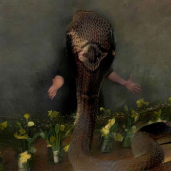 「Reckless Florist」というタイトルのデジタルアーツ Andrew Goreds (The Outsider)によって, オリジナルのアートワーク, 写真モンタージュ