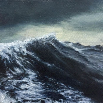 Pittura intitolato ""Second wave"" da Andrew Kovyazin, Opera d'arte originale, Olio