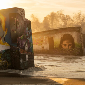 Fotografía titulada "GRAFFITI WAVE" por Andrew Lever, Obra de arte original, Fotografía digital