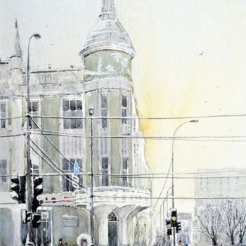「Krasnodar Winter」というタイトルの絵画 Andrew Lucasによって, オリジナルのアートワーク, 水彩画
