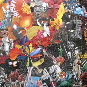 Collages intitolato "Bob Dylan's Enlight…" da Andrew Mclaughlin, Opera d'arte originale