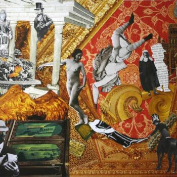 Collages intitolato "Alice's Escape" da Andrew Mclaughlin, Opera d'arte originale