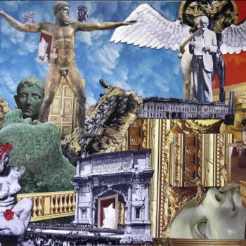 Collages intitolato "Heaven and Hell" da Andrew Mclaughlin, Opera d'arte originale