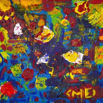 Painting titled "Explosion at a cell…" by Andrew Podkova, Original Artwork, Acrylic