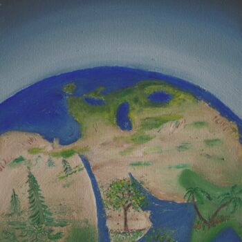 Картина под названием ""Dry Land and Seas"…" - Andrew Troyer, Jr, Подлинное произведение искусства, Масло Установлен на Дере…
