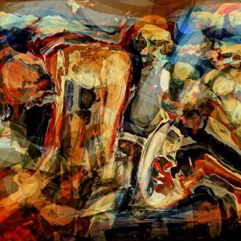 Digital Arts titled "Suffering" by Andrew Walaszek, Original Artwork, Acrylic Mounted on Wood Stretcher frame