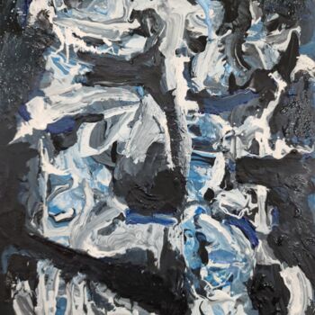 Картина под названием "Northern Gray" - Andrew Walaszek, Подлинное произведение искусства, Акрил Установлен на Деревянная ра…