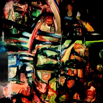 Arte digitale intitolato "Close down" da Andrew Walaszek, Opera d'arte originale, Pittura digitale Montato su Telaio per bar…