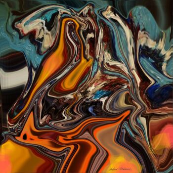 Digital Arts με τίτλο "Edge" από Andrew Walaszek, Αυθεντικά έργα τέχνης, Ψηφιακή ζωγραφική Τοποθετήθηκε στο Ξύλινο φορείο σκ…