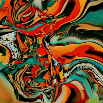 Digital Arts titled "Complete Madness" by Andrew Walaszek, Original Artwork, Digital Painting Mounted on Wood Stretcher frame