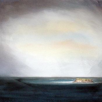 Pintura titulada "Filfla, Malta" por Andrew Borg, Obra de arte original