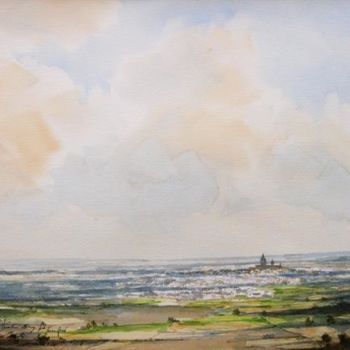 Pintura intitulada "Siggiewi Landscape" por Andrew Borg, Obras de arte originais