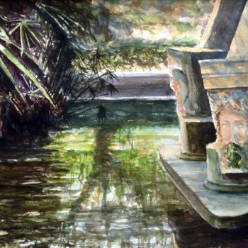 Painting titled "San Anton fountain" by Andrew Borg, Original Artwork