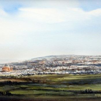 Painting titled "Mosta Landscape, Ma…" by Andrew Borg, Original Artwork