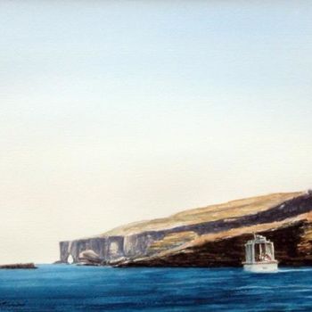 Painting titled "Off Comino, Malta" by Andrew Borg, Original Artwork