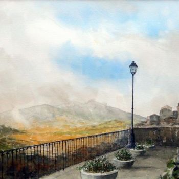 Painting titled "Gangi, Sicily" by Andrew Borg, Original Artwork
