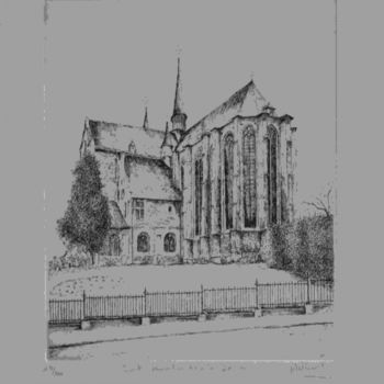 Zeichnungen mit dem Titel "Leuven Sint-kwinten…" von Andre Wellens, Original-Kunstwerk