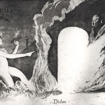 Printmaking titled "Didon" by Magdalaen, Original Artwork, Etching
