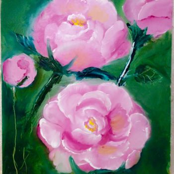 Painting titled "Pivoines" by Andrey Aristov, Original Artwork